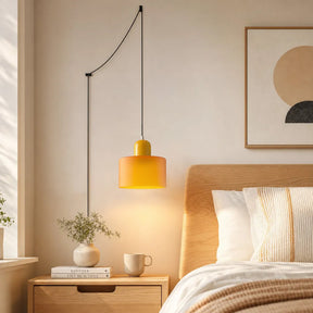 Bauhaus Minimalist Plug-in Glass Pendant Light for Kitchen Island