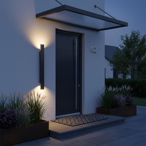 Modern Minimalist Aluminum Outdoor Black Wall Sconce