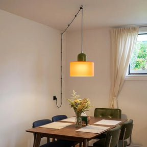 Bauhaus Minimalist Plug-in Glass Pendant Light for Kitchen Island