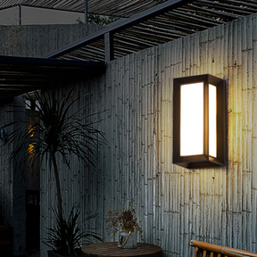 Black and White Acrylic Outdoor Wall Lantern for Porch