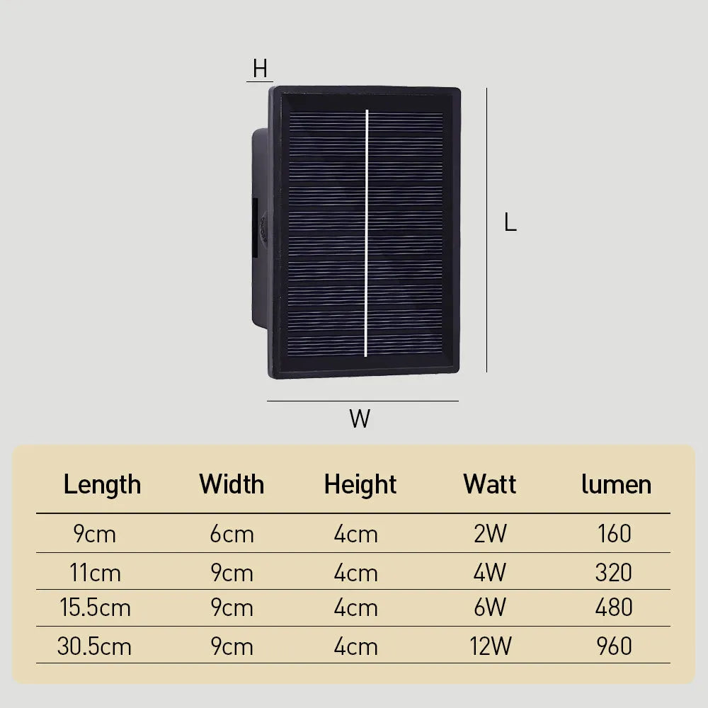 Modern Acrylic Outdoor Black Solar Wall Light