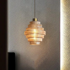 Bottle Shaped Brass Glass Pendant Light