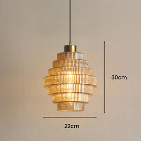 Bottle Shaped Brass Glass Pendant Light