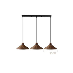Rustic Handwoven Rattan Pendant Light for Dining Room