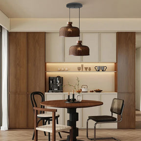Rustic Handwoven Rattan Pendant Light for Dining Room