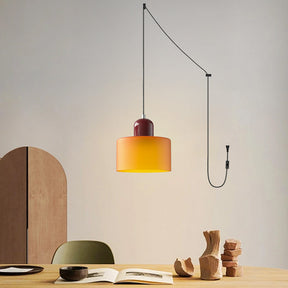 Bauhaus Minimalist Plug-in Glass Pendant Light for Kitchen Island