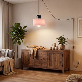 Bauhaus Minimalist Plug-in Glass Pendant Light for Kitchen Island