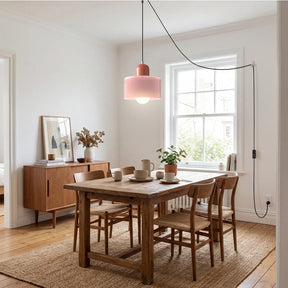 Bauhaus Minimalist Plug-in Glass Pendant Light for Kitchen Island
