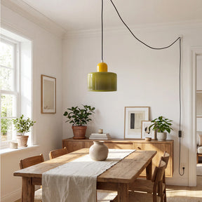 Bauhaus Minimalist Plug-in Glass Pendant Light for Kitchen Island