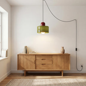 Bauhaus Minimalist Plug-in Glass Pendant Light for Kitchen Island