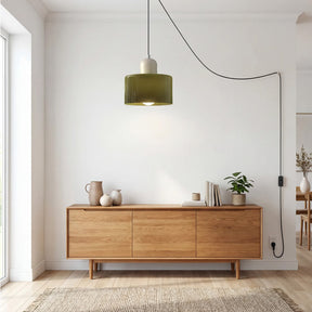 Bauhaus Minimalist Plug-in Glass Pendant Light for Kitchen Island