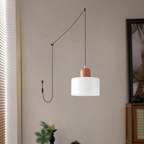 Bauhaus Minimalist Plug-in Glass Pendant Light for Kitchen Island