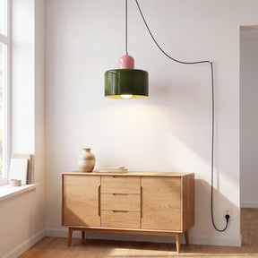 Bauhaus Minimalist Plug-in Glass Pendant Light for Kitchen Island