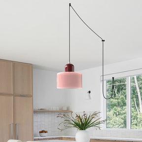 Bauhaus Minimalist Plug-in Glass Pendant Light for Kitchen Island