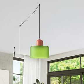 Bauhaus Minimalist Plug-in Glass Pendant Light for Kitchen Island