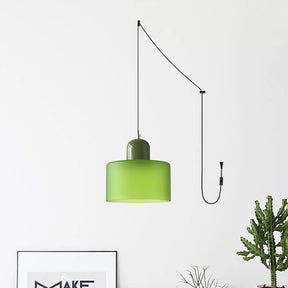 Bauhaus Minimalist Plug-in Glass Pendant Light for Kitchen Island