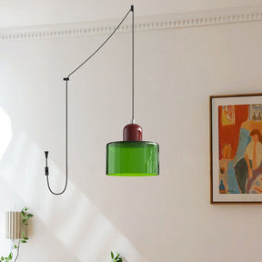 Bauhaus Minimalist Plug-in Glass Pendant Light for Kitchen Island