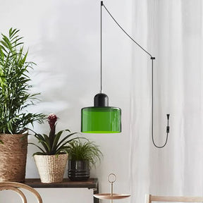Bauhaus Minimalist Plug-in Glass Pendant Light for Kitchen Island