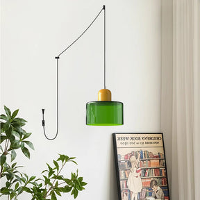Bauhaus Minimalist Plug-in Glass Pendant Light for Kitchen Island