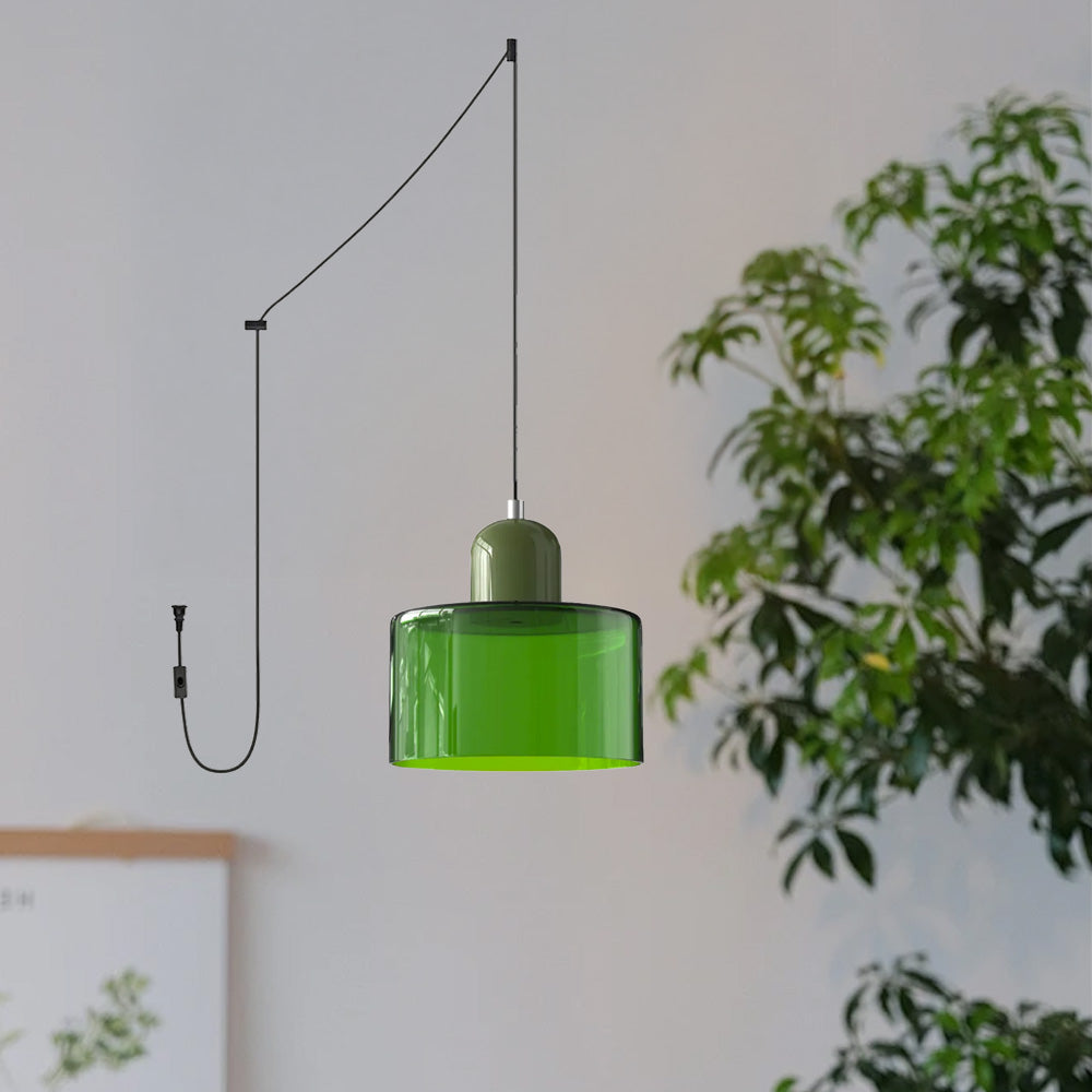 Bauhaus Minimalist Plug-in Glass Pendant Light for Kitchen Island