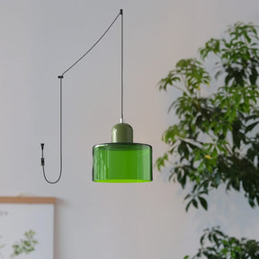 Bauhaus Minimalist Plug-in Glass Pendant Light for Kitchen Island