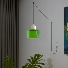 Bauhaus Minimalist Plug-in Glass Pendant Light for Kitchen Island
