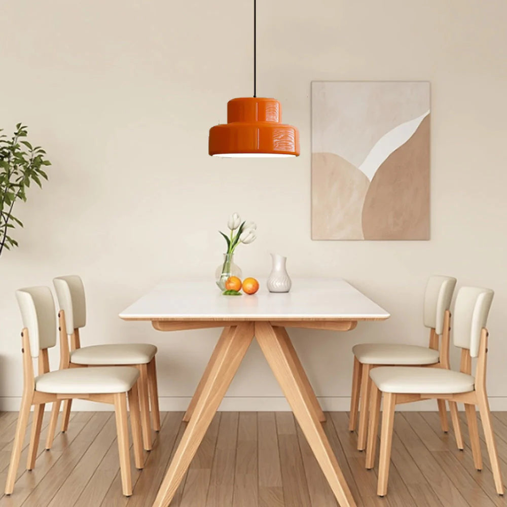 Bauhaus Vintage Orange Warm Pendant Light For Dining Room