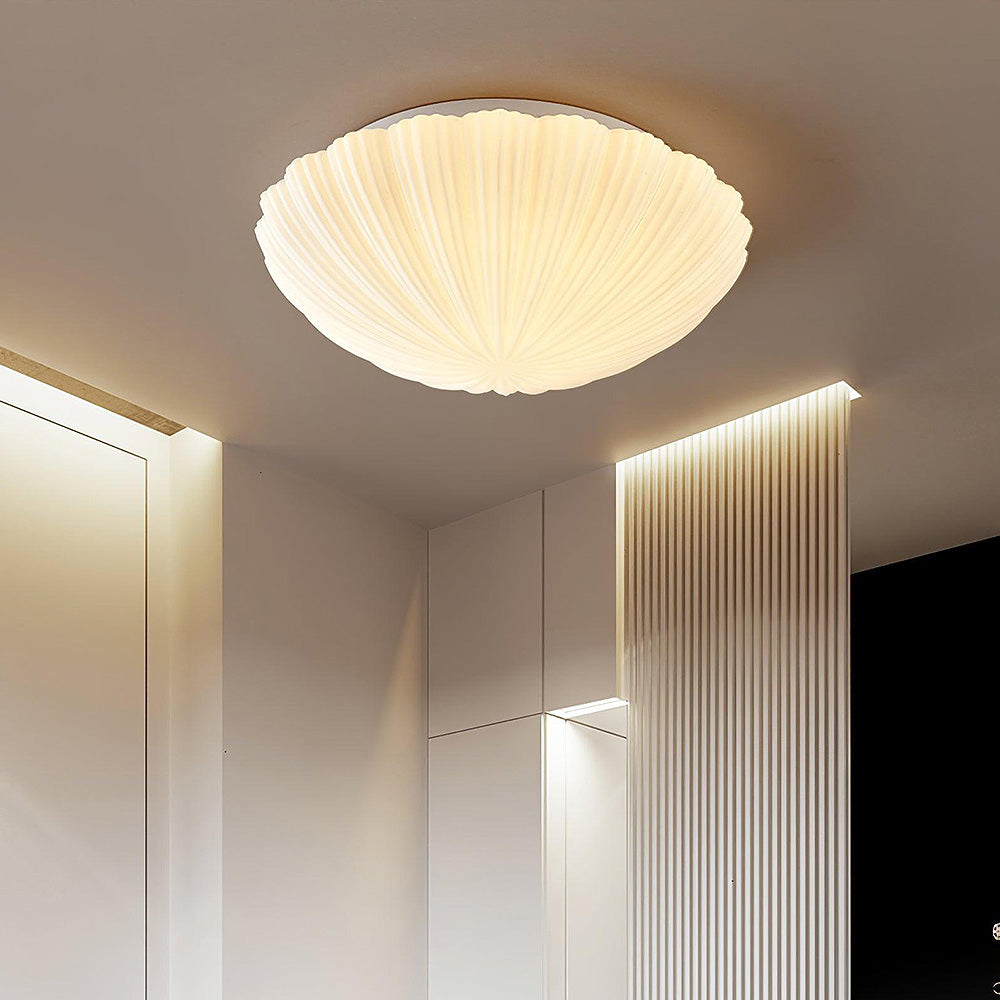 Vintage Cream White Seashell Ceiling Lamp
