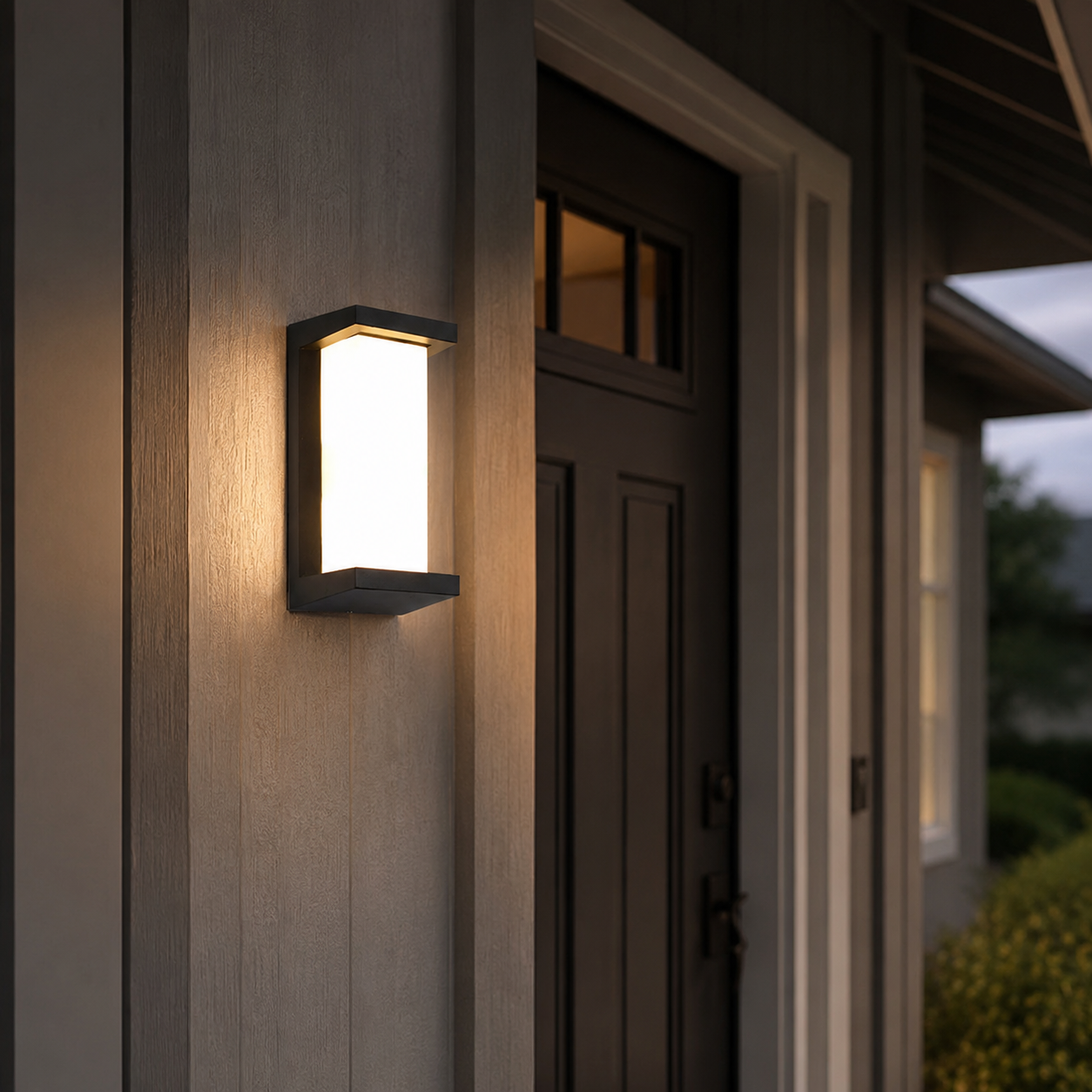 Black and White Acrylic Outdoor Wall Lantern for Porch