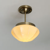 Retro Simple Milky White Hallway Ceiling Light