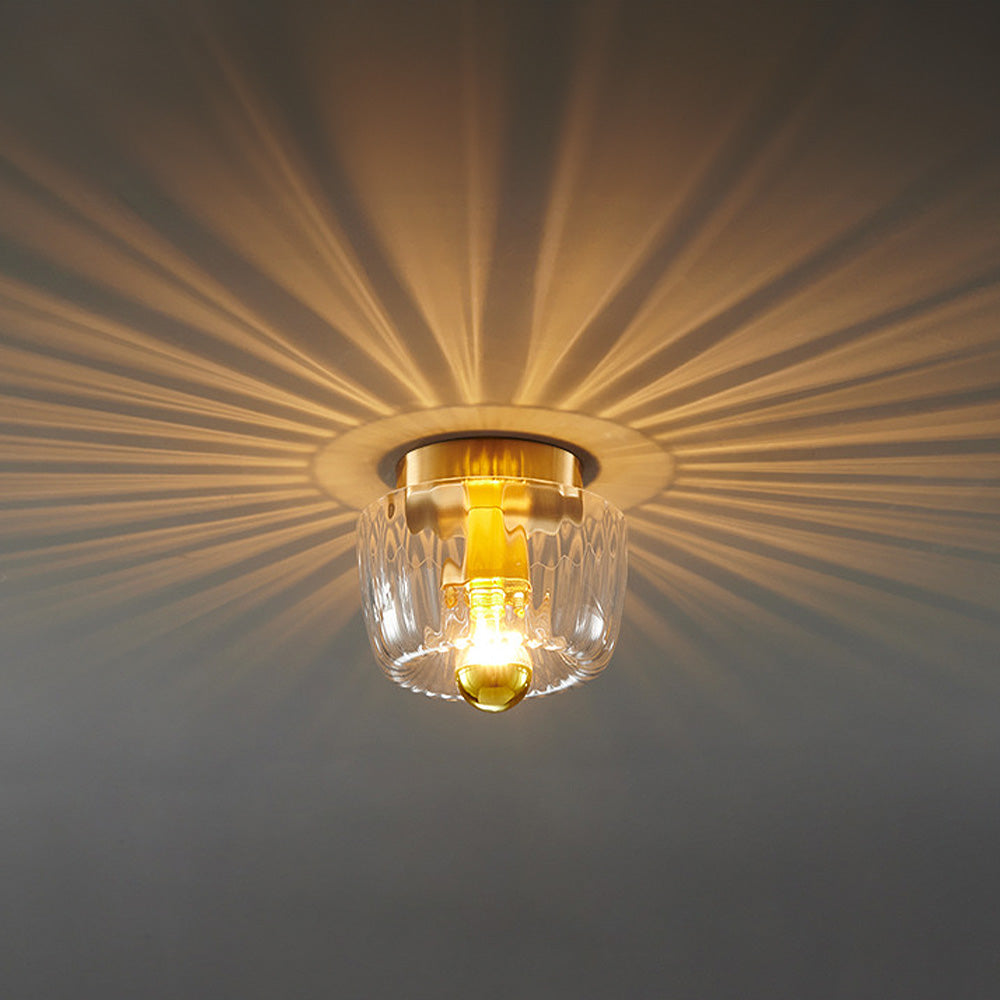 Modern Small Simple Clear Glass Ceiling Light -Lampsmodern