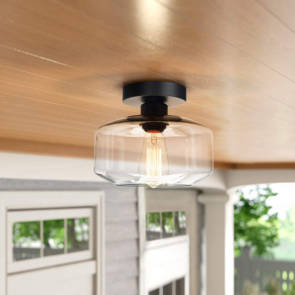 Modern Clear Glass Ceiling Light -Lampsmodern