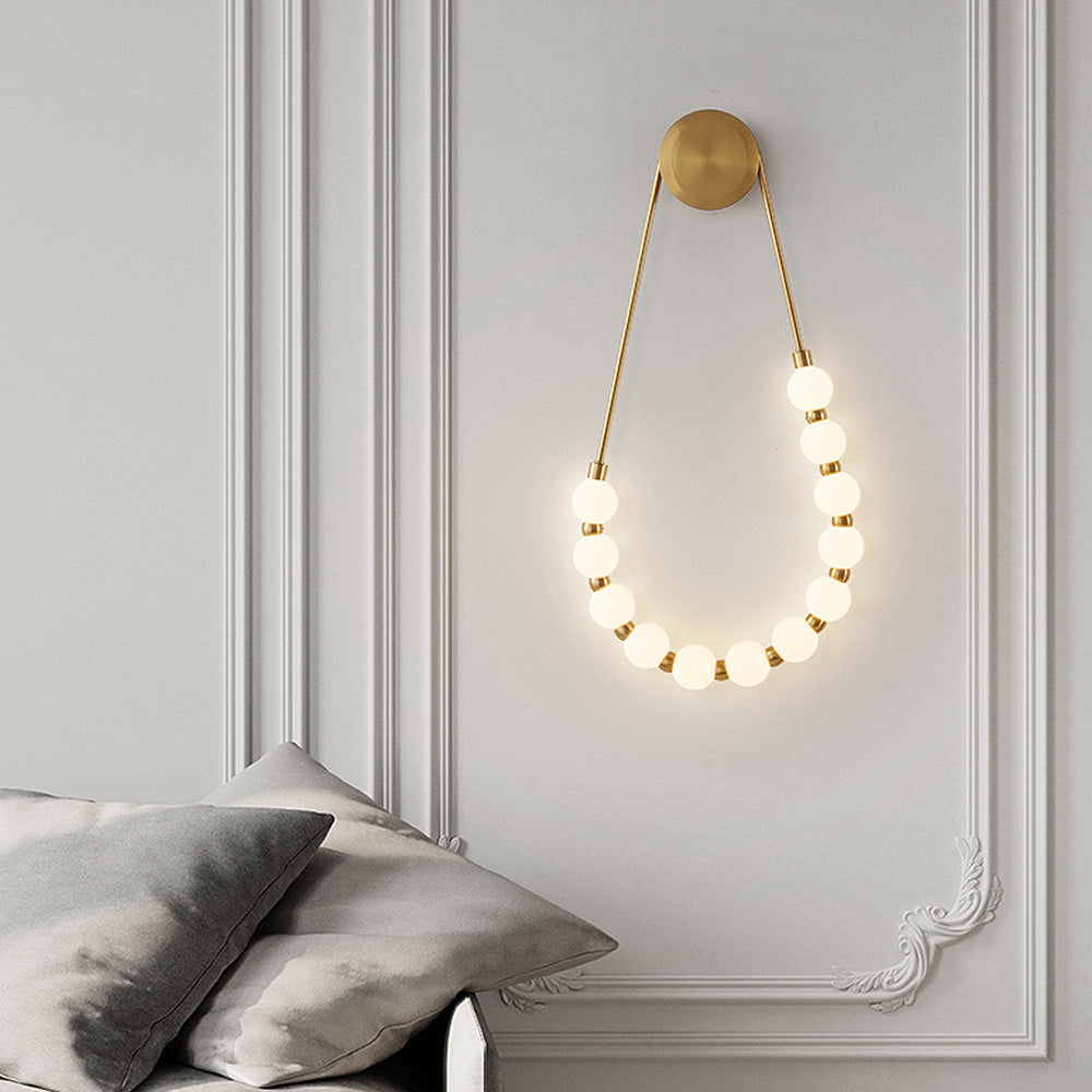 Elegance Loop Long Acrylic White Wall Light