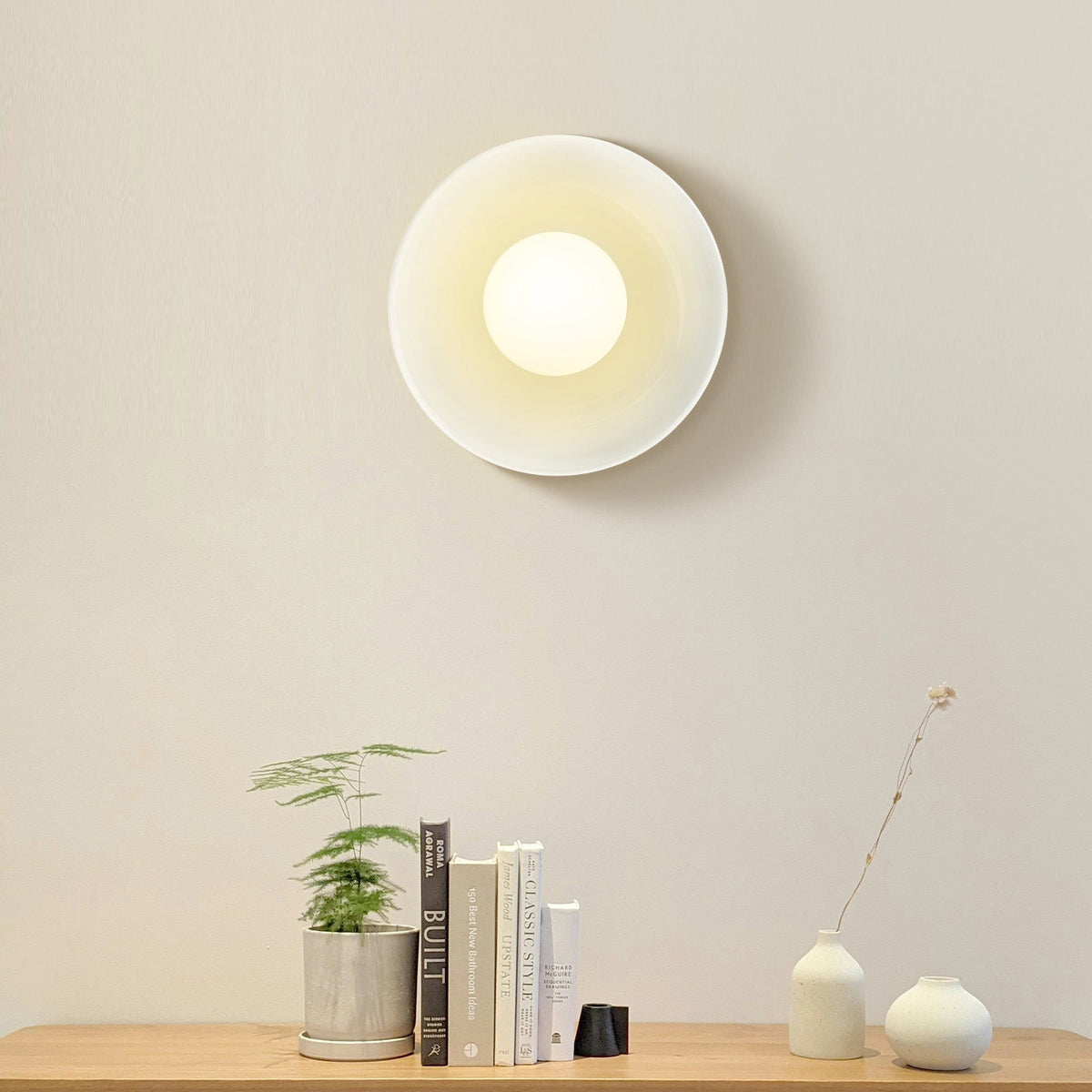 Nordic Ceramic Gradient Blue Wall Light