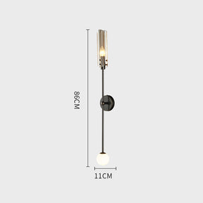 Modern Double Head Long Copper Wall Light