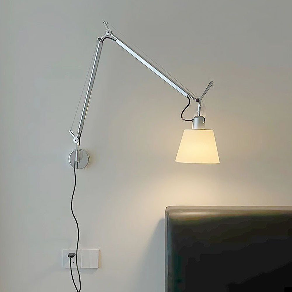 Contemporary Rotatable Silver Wall Light