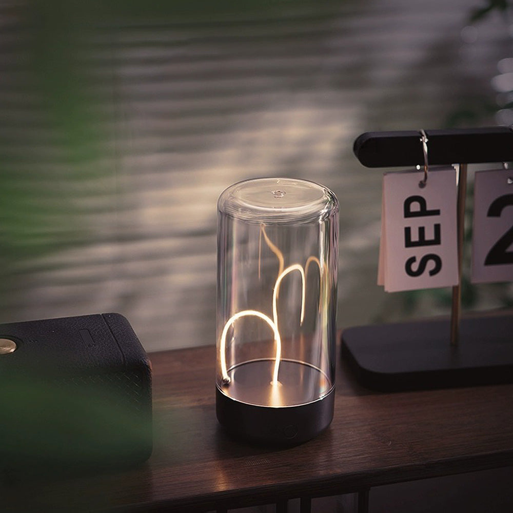 Contemporary Magnetic Clear Acrylic Mini Table Lamp
