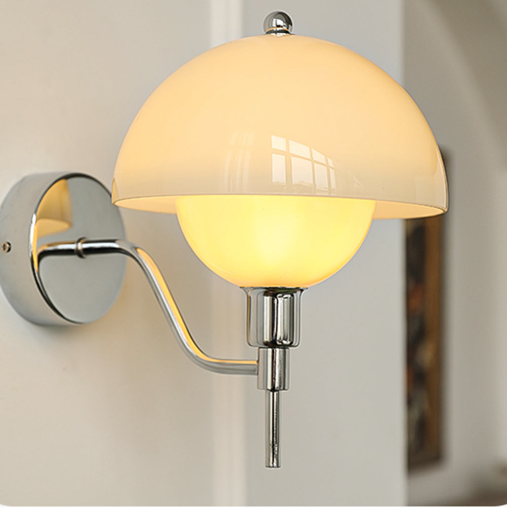 French Mushroom Glass Wall Lamp