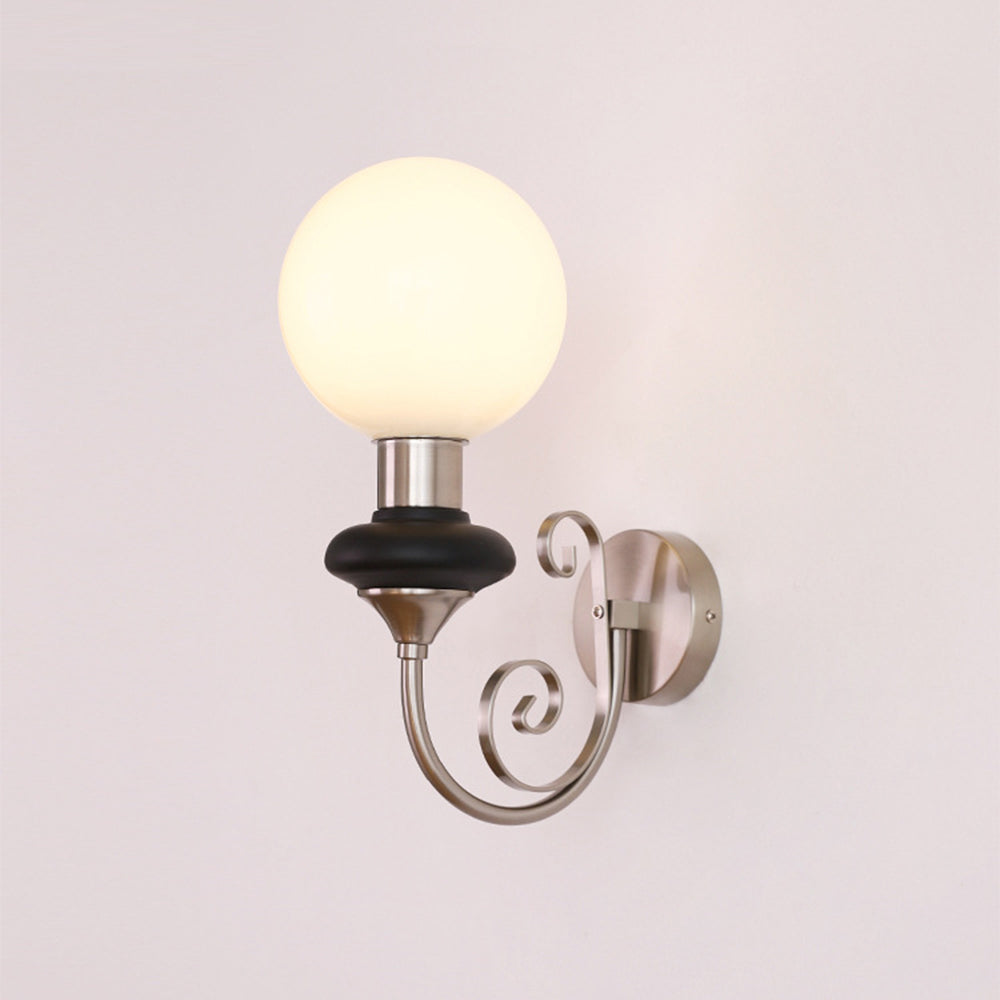 French Retro Glass 1-Light Wall Sconce Info