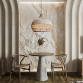 Rattan Kitchen Island Pendant Lighting Wicker Lamp Shade