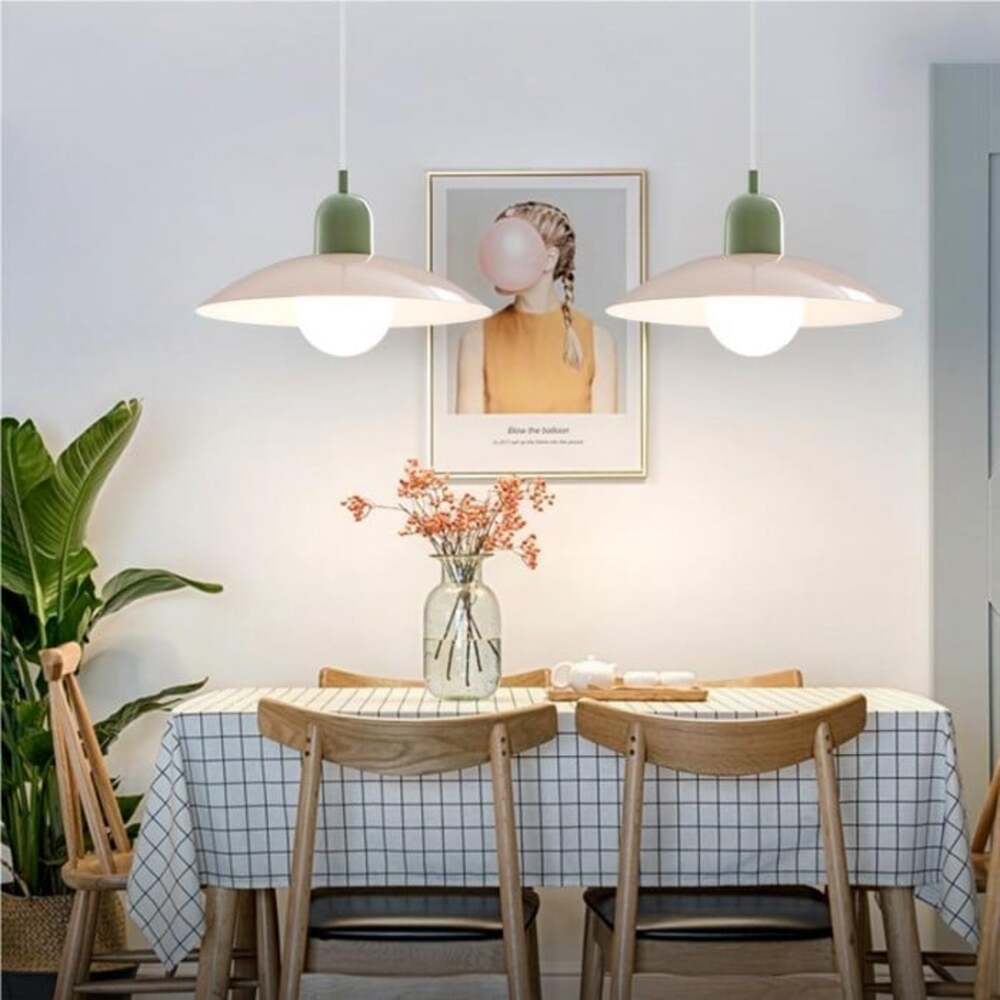 Nordic Metal Dining Room Colorful Plug-in Pendant Light