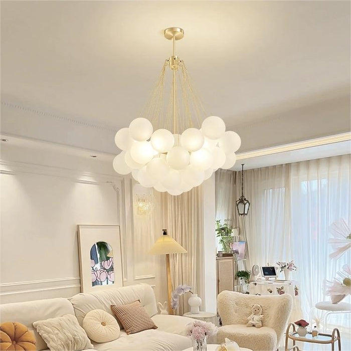 Lampsmodern Bubble Chandelier Nordic Frosted Glass Ball Chandelier