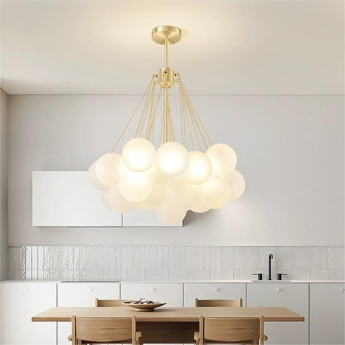 Lampsmodern Bubble Chandelier Nordic Frosted Glass Ball Chandelier