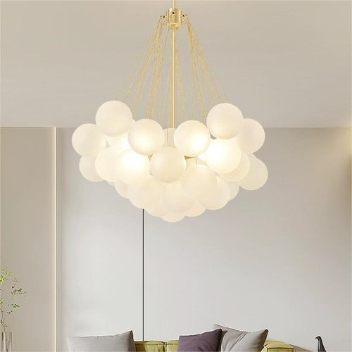 Lampsmodern Bubble Chandelier Nordic Frosted Glass Ball Chandelier