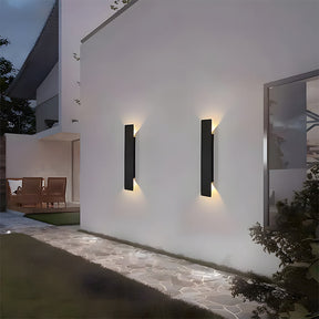 Modern Minimalist Aluminum Outdoor Black Wall Sconce