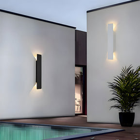 Modern Minimalist Aluminum Outdoor Black Wall Sconce