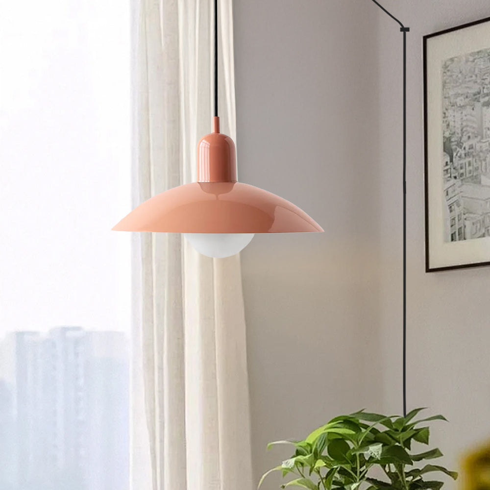 Nordic Metal Dining Room Colorful Plug-in Pendant Light