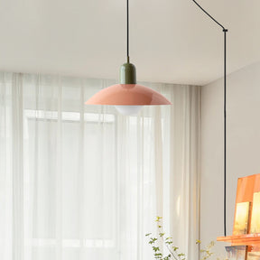 Nordic Metal Dining Room Colorful Plug-in Pendant Light