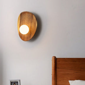 Minimalist Solid Wood Wall Sconce