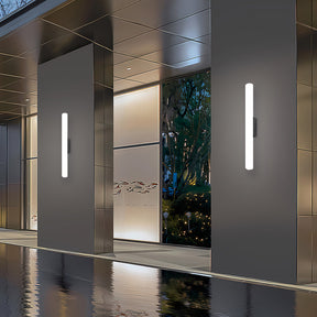 Modern Long Strip Black Acrylic Outdoor Wall Light for Patio